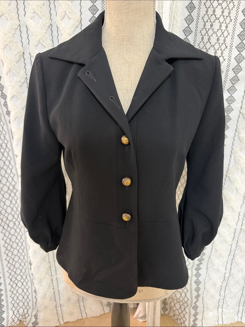 Cabi Brand Black Women's Tailored Button-Front Jacket